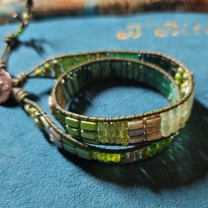 A Hand Made Study In Green Bracelet